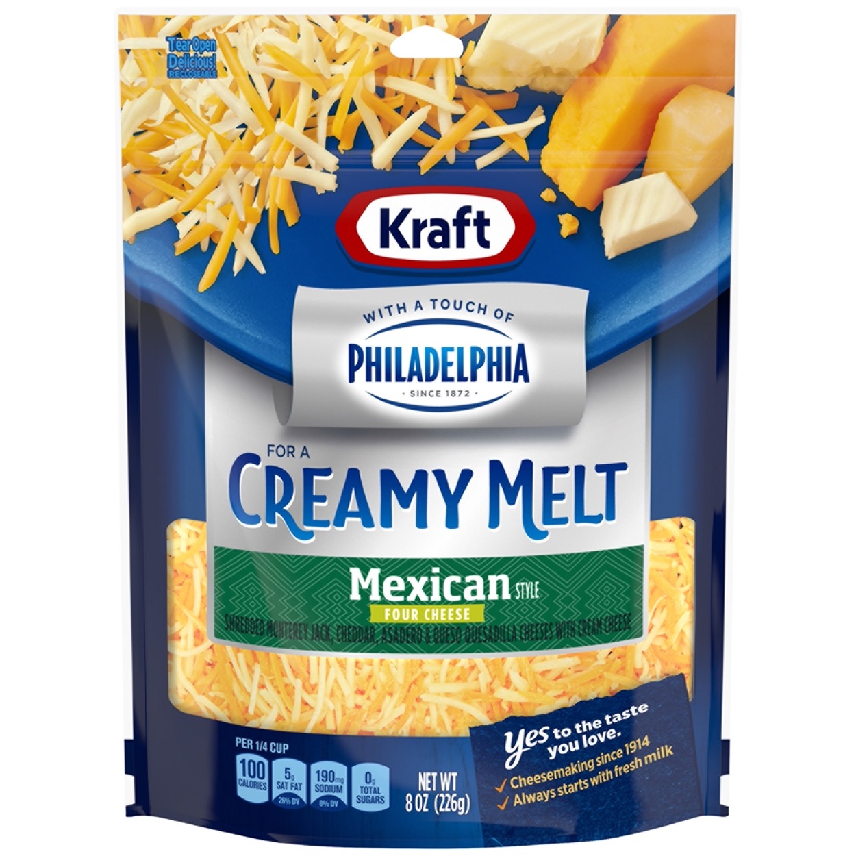 Mexican Style Four Cheese with Philadelphia Cream Cheese