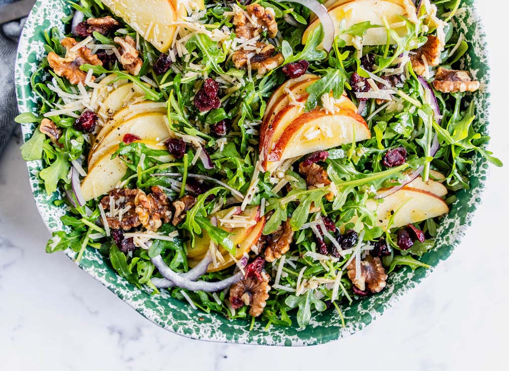 Crunchy Apple-Walnut Salad with Parmesan Dressing