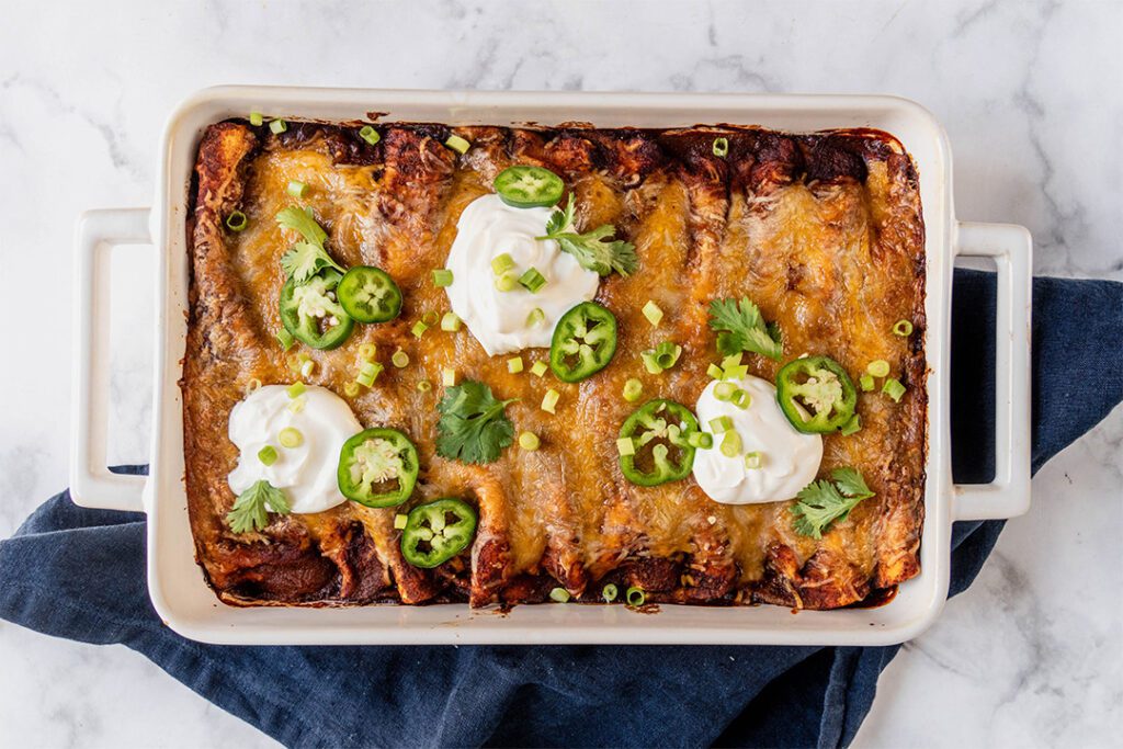 Cheesy Chicken & Chile Enchiladas