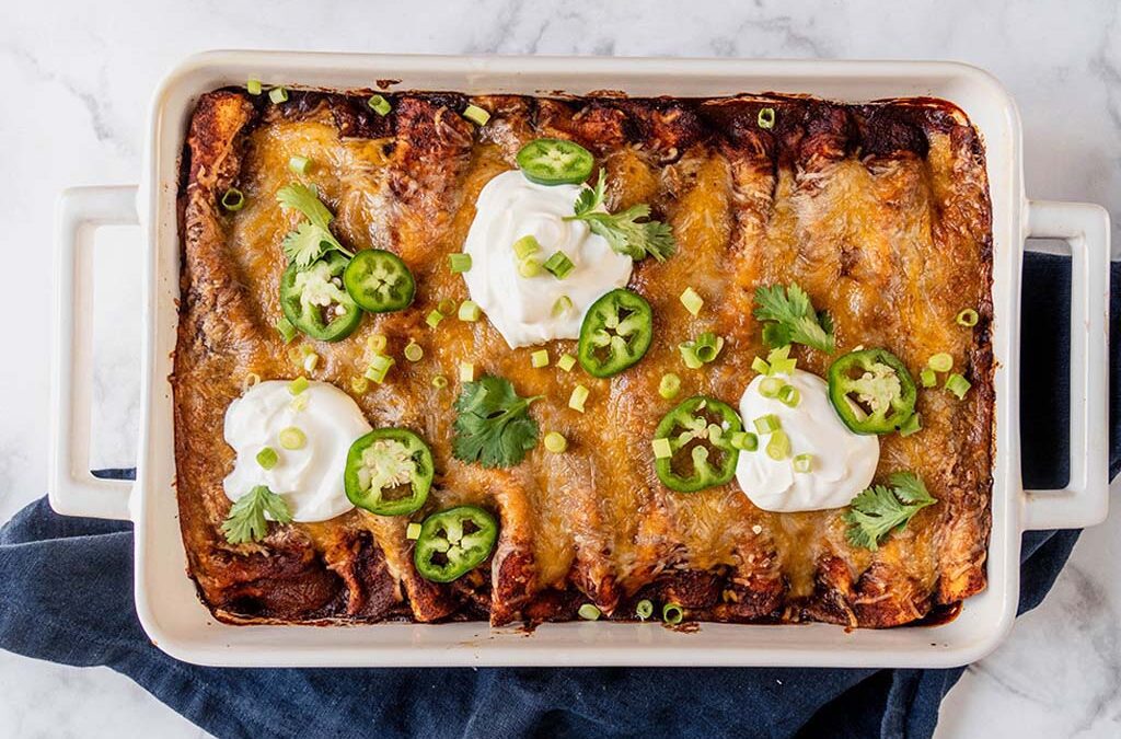 Cheesy Chicken & Chile Enchiladas
