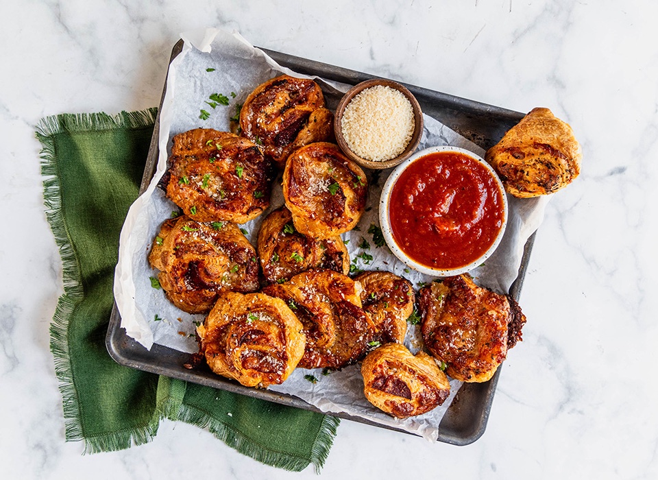 Pepperoni Pizza Wheels