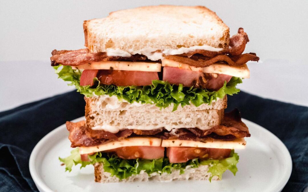 Bacon Lettuce Tomato Basil Cheese “BLT” Sandwich