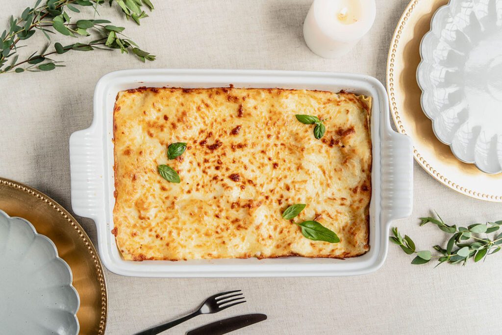 Creamy White Chicken & Artichoke Lasagna