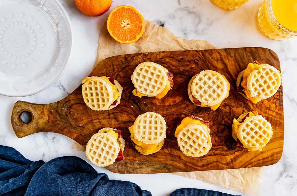 Mini Waffle Breakfast Sandwiches