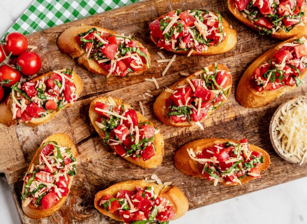 Bruschetta with Fresh Parmesan