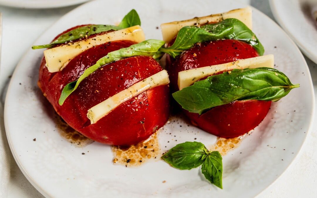 Hasselback Caprese Tomatoes