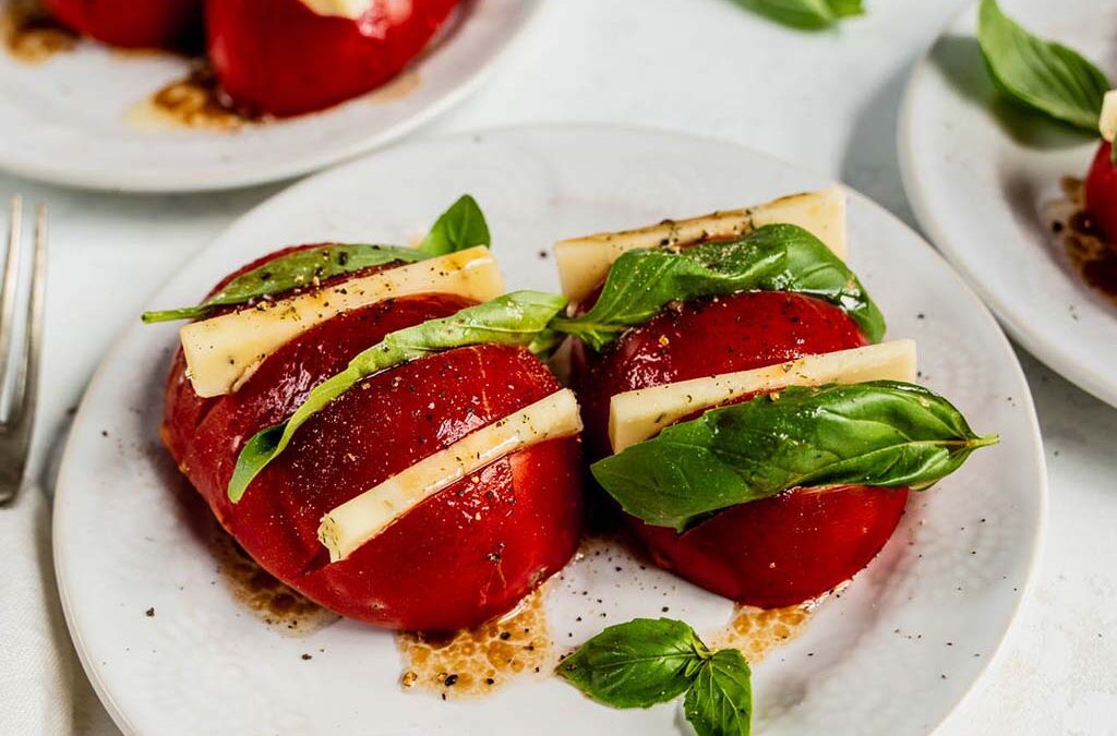 Hasselback Caprese Tomatoes