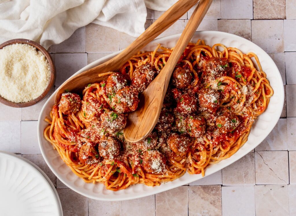 Spaghetti & Parmesan Meatballs