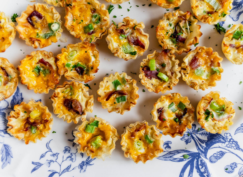 Bacon-Cheddar Quiche Appetizers