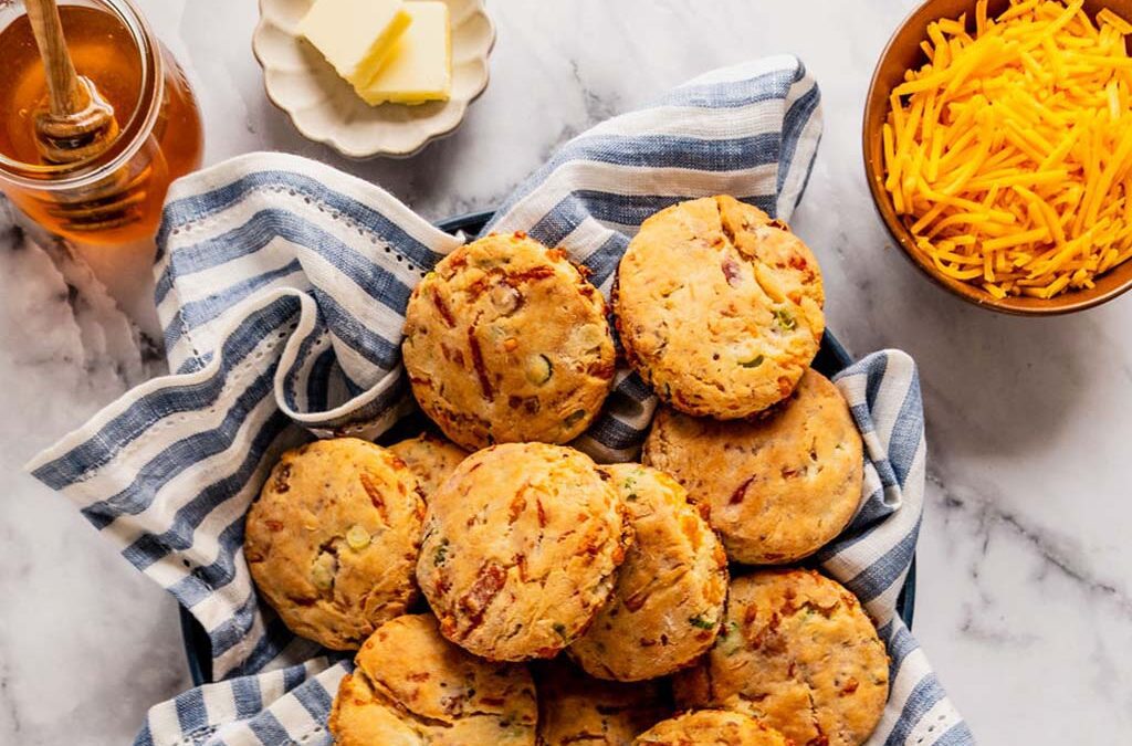 Black Pepper Bacon & Cheddar Biscuits