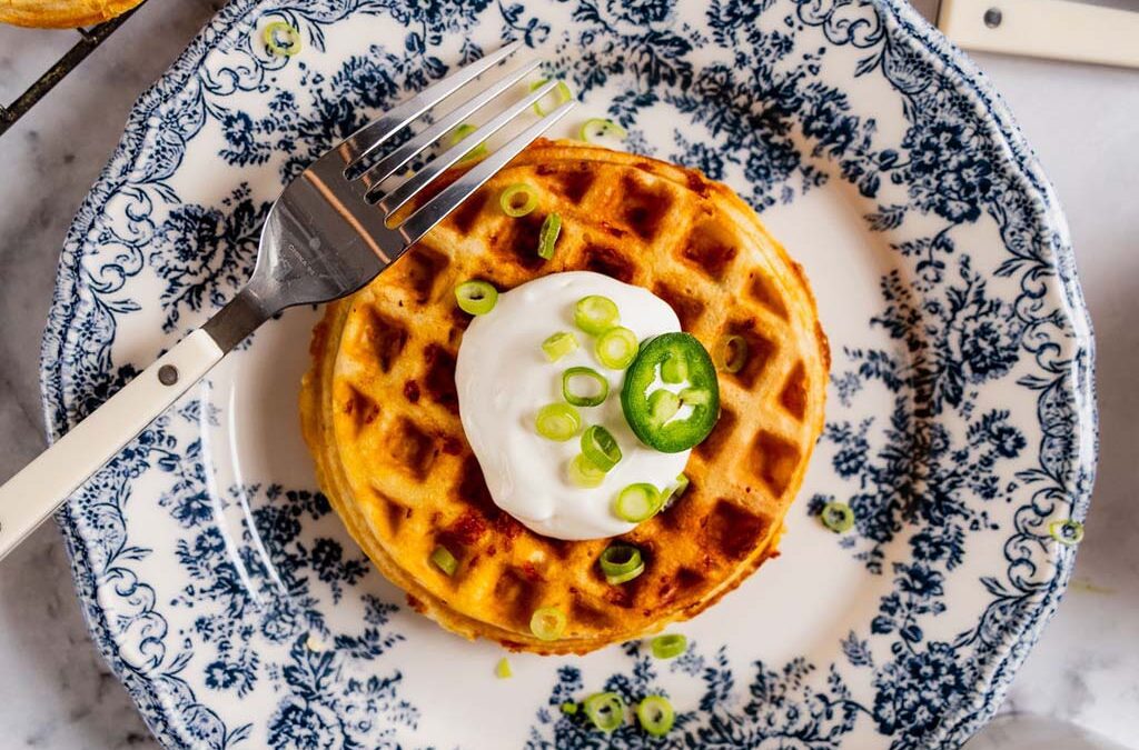 Jalapeño-Cheddar Cornmeal Chaffles