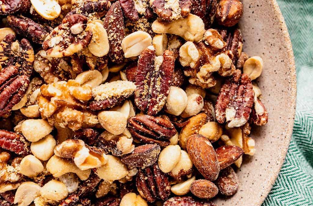 Spiced Parmesan Mixed Nuts