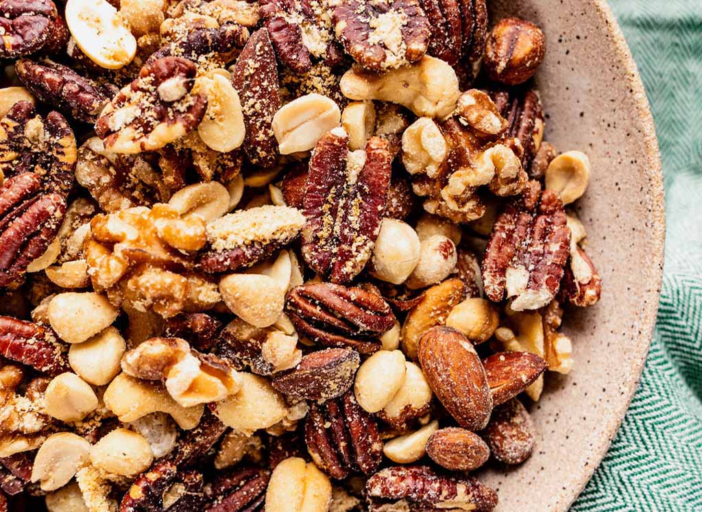 Spiced Parmesan Mixed Nuts