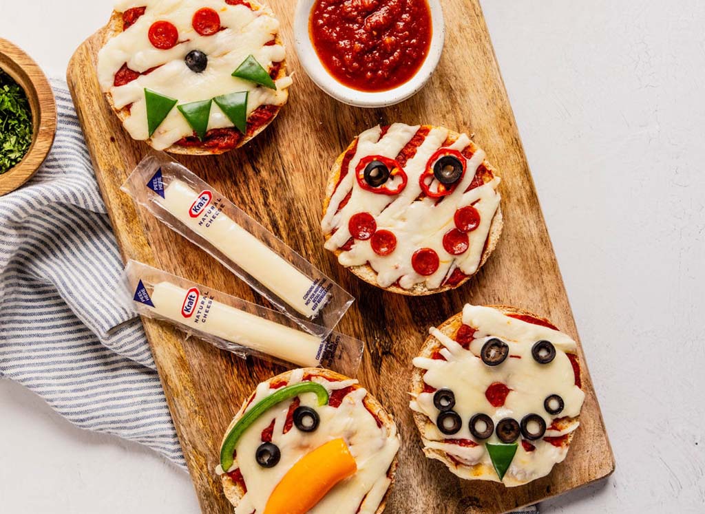 Mummy-Face Pizzas