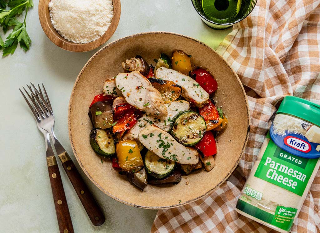 Leftover Grilled Chicken & Vegetable Bowl
