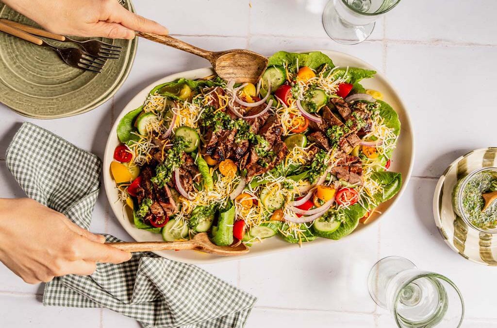 Chimichurri Grilled Steak Salad