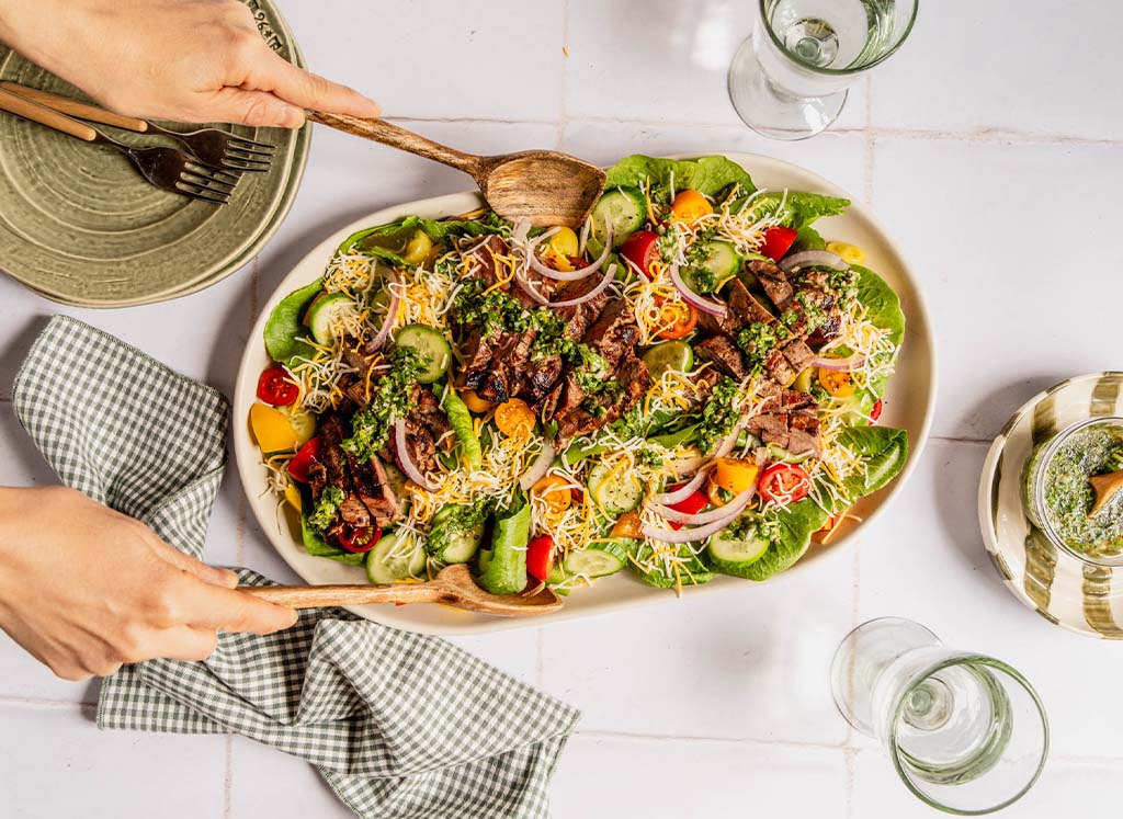 Chimichurri Grilled Steak Salad