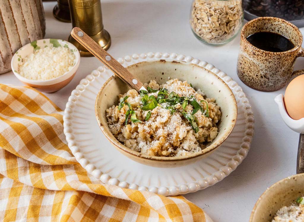 Hot Honey Parmesan Oatmeal