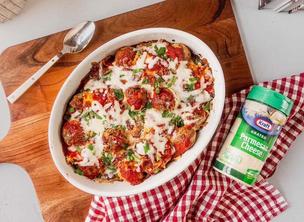 Baked Ravioli and Meatballs